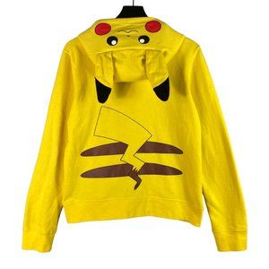 Pikachu Pokemon Hoodie Size XL Costume Jacket Sweatshirt Youth Full Zip Yellow